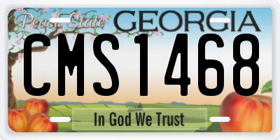 GA license plate CMS1468