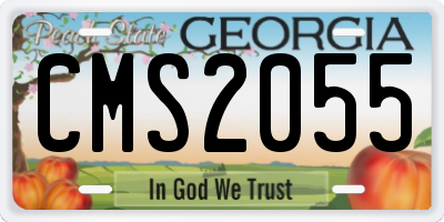 GA license plate CMS2055