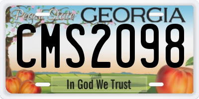 GA license plate CMS2098