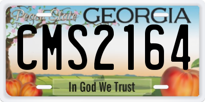 GA license plate CMS2164