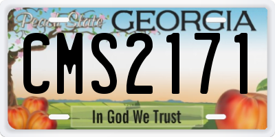 GA license plate CMS2171