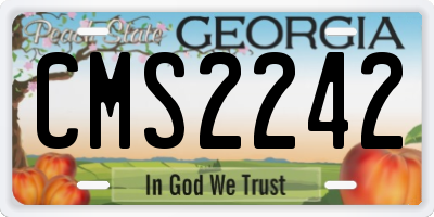 GA license plate CMS2242
