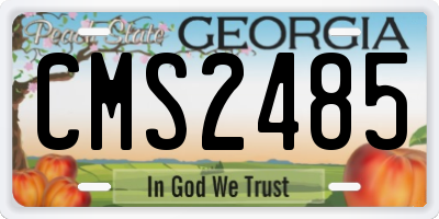 GA license plate CMS2485
