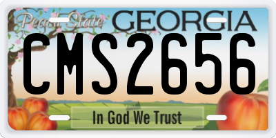 GA license plate CMS2656