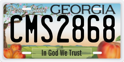GA license plate CMS2868