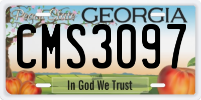 GA license plate CMS3097