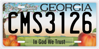 GA license plate CMS3126