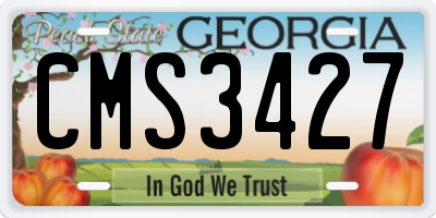 GA license plate CMS3427