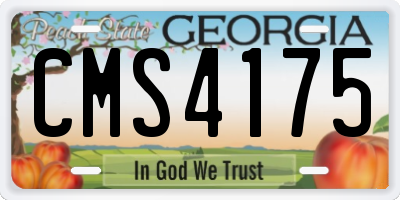 GA license plate CMS4175