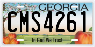 GA license plate CMS4261