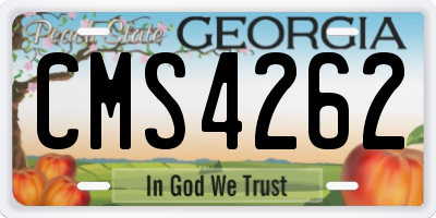 GA license plate CMS4262