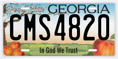 GA license plate CMS4820