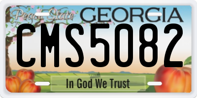 GA license plate CMS5082