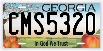 GA license plate CMS5320