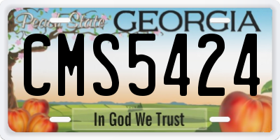GA license plate CMS5424