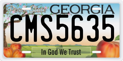 GA license plate CMS5635