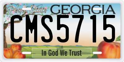 GA license plate CMS5715
