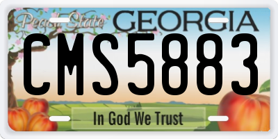 GA license plate CMS5883