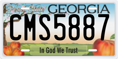 GA license plate CMS5887
