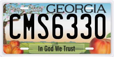 GA license plate CMS6330