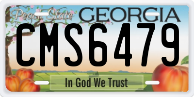 GA license plate CMS6479