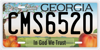 GA license plate CMS6520