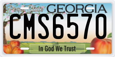 GA license plate CMS6570