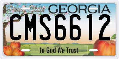 GA license plate CMS6612