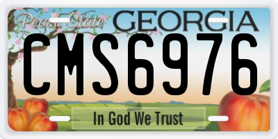 GA license plate CMS6976