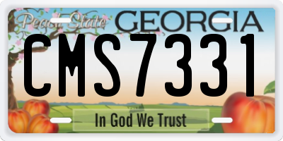 GA license plate CMS7331