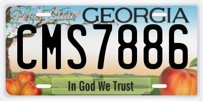GA license plate CMS7886