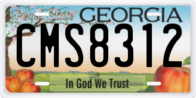 GA license plate CMS8312