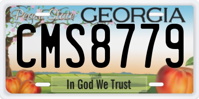 GA license plate CMS8779