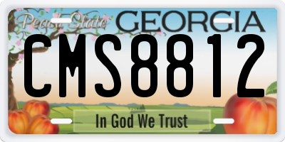 GA license plate CMS8812