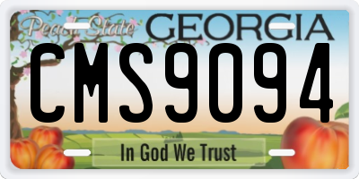 GA license plate CMS9094