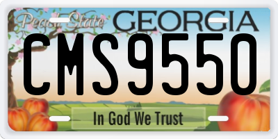 GA license plate CMS9550