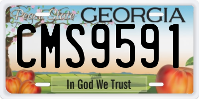 GA license plate CMS9591