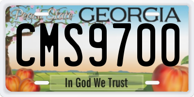 GA license plate CMS9700