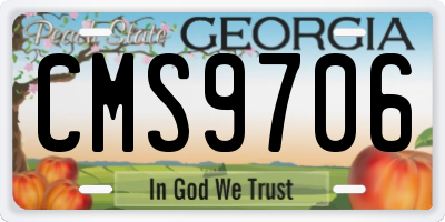 GA license plate CMS9706