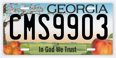 GA license plate CMS9903