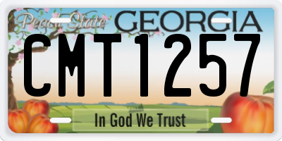 GA license plate CMT1257