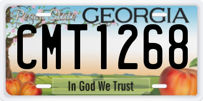 GA license plate CMT1268