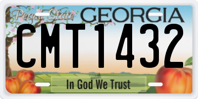 GA license plate CMT1432