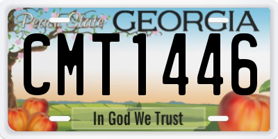 GA license plate CMT1446