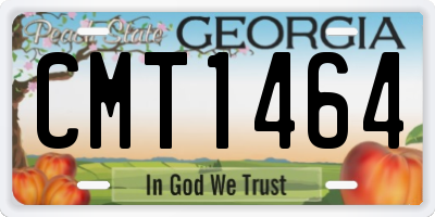 GA license plate CMT1464