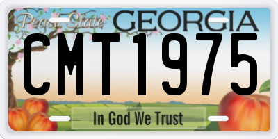 GA license plate CMT1975