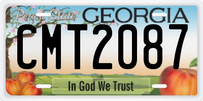 GA license plate CMT2087