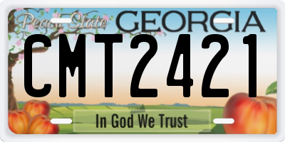 GA license plate CMT2421