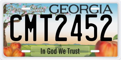 GA license plate CMT2452