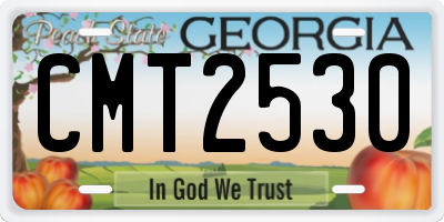 GA license plate CMT2530